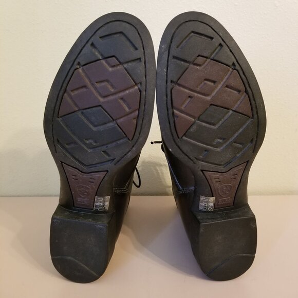 Ariat 8C High Top Boots Leather Kiltie Lace Up Granny 33501 Heritage Lacer - Picture 2 of 12